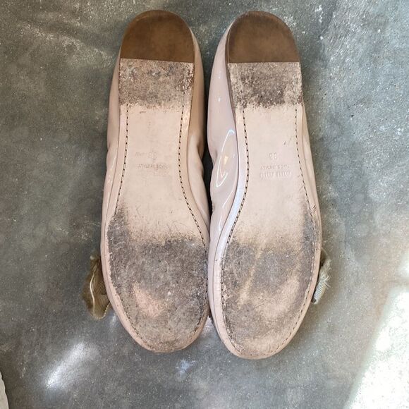 Miu Miu ballet flats light pink with rhinestones size 38 patent leather - Picture 5 of 7